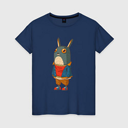 Женская футболка Забавный кролик