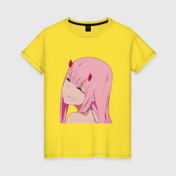 Женская футболка Zero Two крупный план