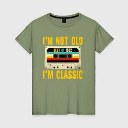 Женская футболка Я не старый я классический 1982 аудиокассета