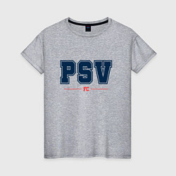 Футболка хлопковая женская PSV FC Classic, цвет: меланж