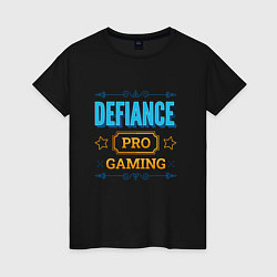 Футболка хлопковая женская Игра Defiance PRO Gaming, цвет: черный