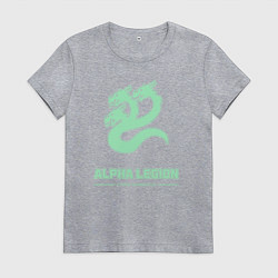 Женская футболка Альфа легион винтаж лого гидра