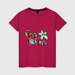 Женская футболка Go-Go Аппликация разноцветные буквы