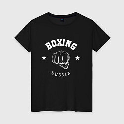 Женская футболка BOXING RUSSIA С КУЛАКОМ