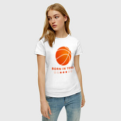 Футболка хлопковая женская Баскетболист 1990 года, цвет: белый — фото 2