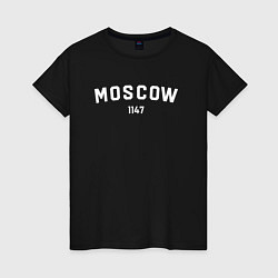 Футболка хлопковая женская MOSCOW 1147, цвет: черный