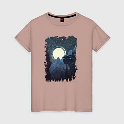 Женская футболка Джип и пропасть