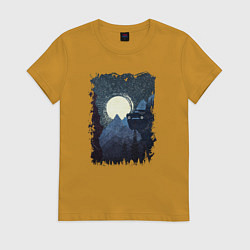 Женская футболка Джип и пропасть