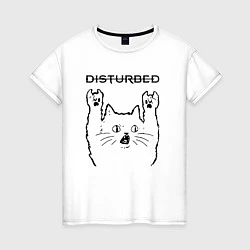 Женская футболка Disturbed - rock cat
