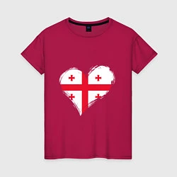 Женская футболка Сердце - Грузия