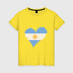 Женская футболка Сердце - Аргентина