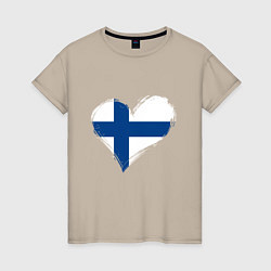 Женская футболка Сердце - Финляндия