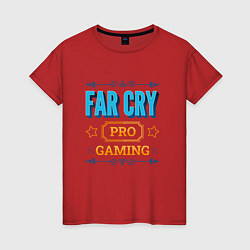 Футболка хлопковая женская Игра Far Cry pro gaming, цвет: красный