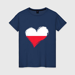 Женская футболка Сердце - Польша