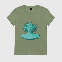 Женская футболка Девушка со змеями