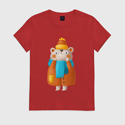 Женская футболка Медведица в шубе