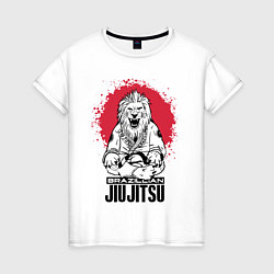 Женская футболка Jiu Jitsu red sun Brazil