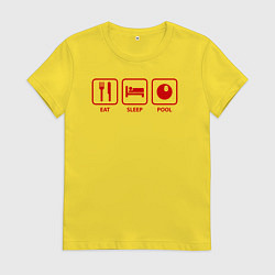 Женская футболка Есть Спать Пул