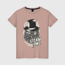 Футболка хлопковая женская Steam owl, цвет: пыльно-розовый