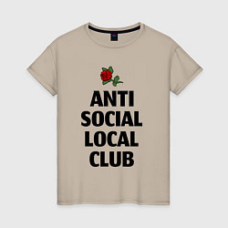 Женская футболка Anti social local club