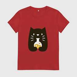 Женская футболка Котик - Химик