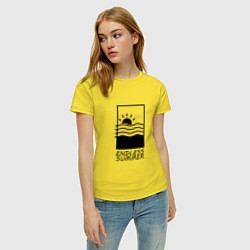 Футболка хлопковая женская Endless Summer, цвет: желтый — фото 2