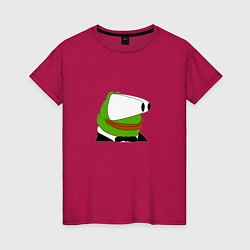 Футболка хлопковая женская Booba Pepe, цвет: маджента