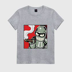 Футболка хлопковая женская Smoke Bender, цвет: меланж