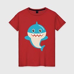 Женская футболка Милая акулa