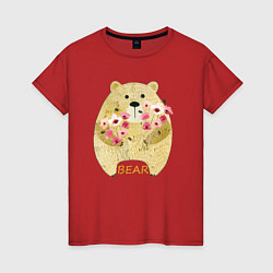 Женская футболка Flowers by bear
