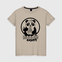 Женская футболка Эксперт по лапше - панда