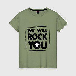 Женская футболка We rock you