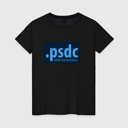 Футболка хлопковая женская Adobe Cloud Technologies PSDC - Полный Пипец, цвет: черный