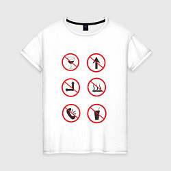 Женская футболка Запрещающие знаки