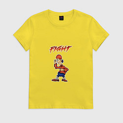 Футболка хлопковая женская Джимми Гокинс-fight, цвет: желтый