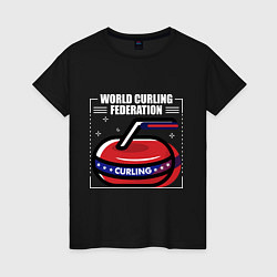 Женская футболка Кёрлинг- спорт для стрессоустойчивых