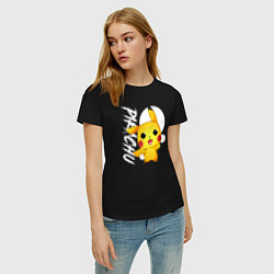 Футболка хлопковая женская Funko pop Pikachu, цвет: черный — фото 2