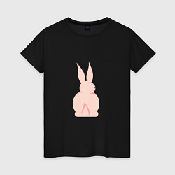 Женская футболка Розовый кролик