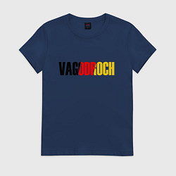 Футболка хлопковая женская VAGODROCH, цвет: тёмно-синий