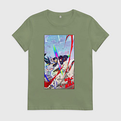 Футболка хлопковая женская Kill la Kill Battle, цвет: авокадо