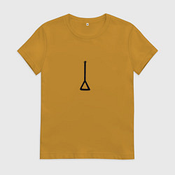 Футболка хлопковая женская Хвостик Почита, цвет: горчичный