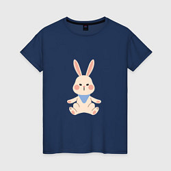 Футболка хлопковая женская Good bunny, цвет: тёмно-синий