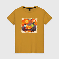 Женская футболка Мультяшный Хэллоуин