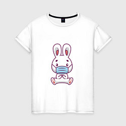 Женская футболка Кролик в маске