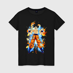 Футболка хлопковая женская Dragon Ball - Goku, цвет: черный