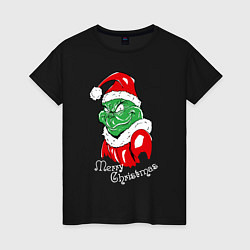 Женская футболка Merry Christmas, Santa Claus Grinch