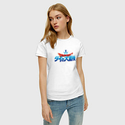 Футболка хлопковая женская Драгон Квест logo, цвет: белый — фото 2