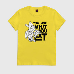 Женская футболка Ты то , что ешь