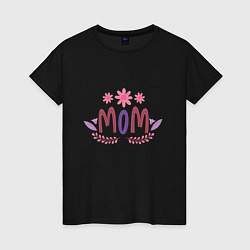 Женская футболка Flowers mom