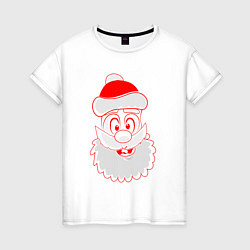 Женская футболка Лицо Деда Мороза